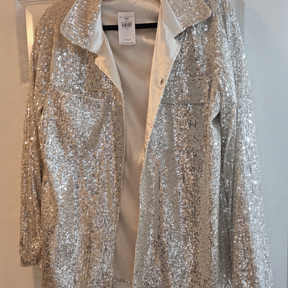 Sequin Silver Jacket (GeeGee)